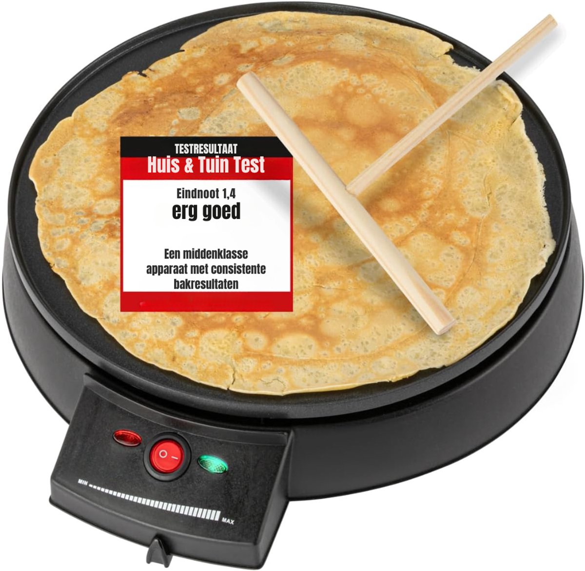 Aura® Pannenkoekenmaker - Pancake maker - Pannenkoek - Zwart - 37cm x 33cm x 8cm