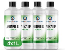 Azijnzuur 20% - Doos, 4x1 liter