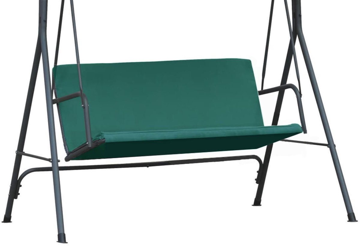 Ferocity Vervangende schommelstoelbekleding voor schommelbank - 2/3 zits - Alleen het doek - Waterafstotend - Duurzaam - 93 x 120 cm - Cordura - Groen Grün