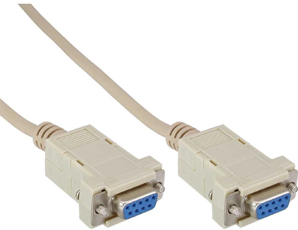 Seriële RS232 null modemkabel 9-pins SUB-D (v) - 9-pins SUB-D (v) - 2 meter