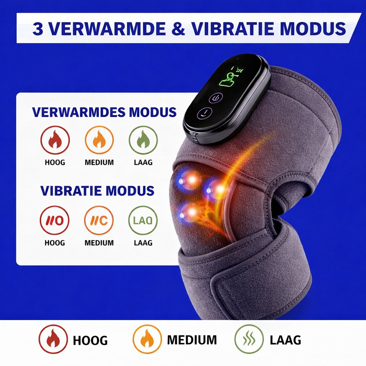Nifkos Knie Massage Apparaat - 3-in-1 draadloos massager thumbnail 4