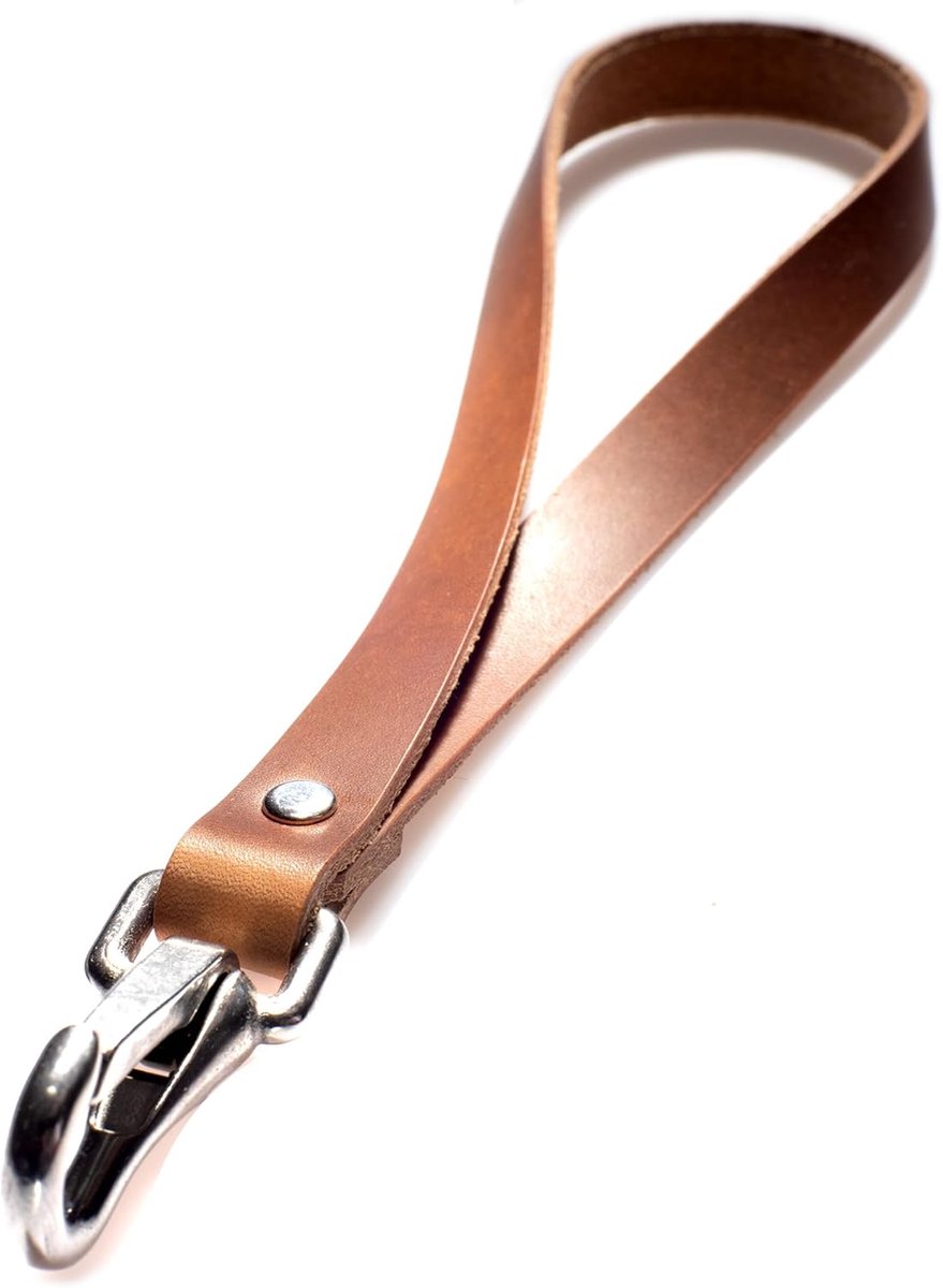 Imperatoris - Leren Sleutelhanger - Keychain met Sleutelring - Geschikt voor Autosleutel & Fiets - Duurzaam en Stijlvol - 1 Stuk - Bruin