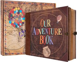 DIY Scrapbook Fotoalbum – Handgemaakt Retro Kraft Fotoboek – Avonturen en Herinneringen Album Cadeau