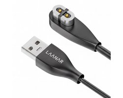 Câble de charge LAANAR® pour Shokz OpenRun / Pro / Pro Mini / Mini - AfterShokz Aeropex AS800 / AS810 / AS803 / ASC100SG - OpenComm ASC100 - Câble de charge - 1 mètre - Zwart - USB A