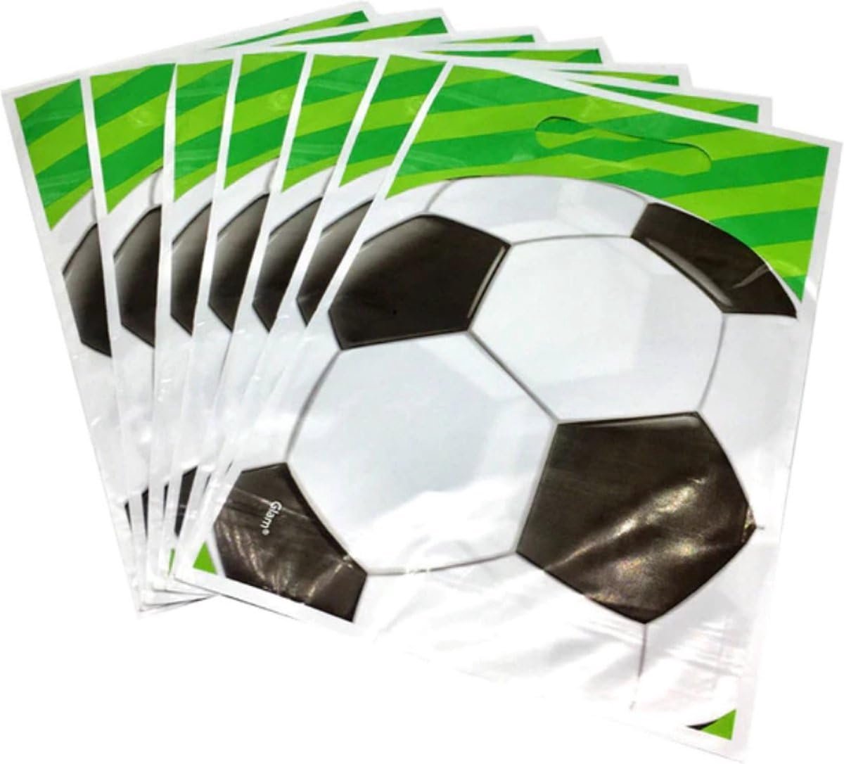 Okado Uitdeelzakjes Voetbal 10 Stuks – Snoepzakjes en Traktatie Zakjes voor Kinderfeestje – Plastic Zakjes 25 cm