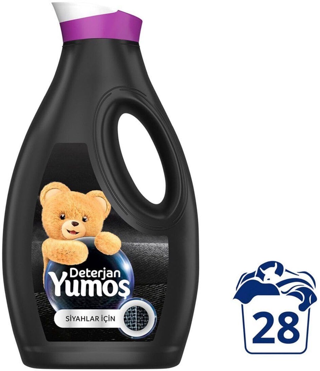 Yumoş Vloeibaar Wasmiddel voor Zwarte Was – Kleurherstellende Verzorging – 28 Wasbeurten (1690 ml)