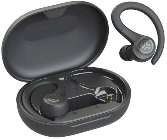 JLab GO Sport Draadloze Oordopjes – Oortjes draadloos - Bluetooth - 35 uur Speeltijd - IP55 Waterbestendig - Aanpasbare EQ3 instellingen - Hardlopen - Zwart