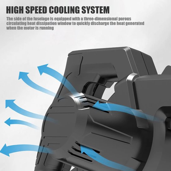 Norvia - Accu Bladblazer - Stofzuiger - Elektrisch Voor Huis En Tuin - Dierenharen - Reiniger - Tool Voor Makita - 18V Accu van Merkloos	 — afbeelding 3