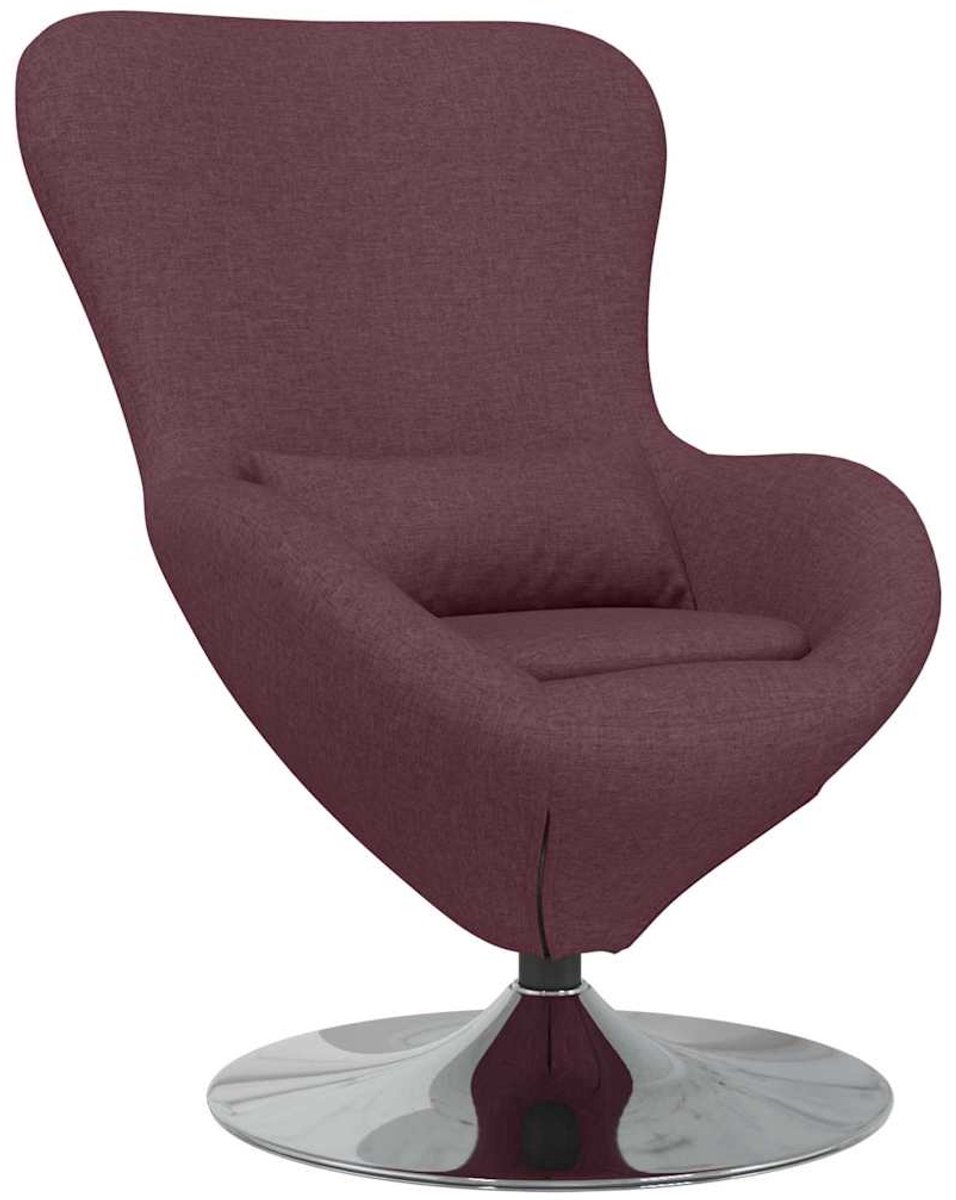 vidaXL Eivormige - stoel - Paars - 63 - x - 73 - x - 90 - cm - Stof