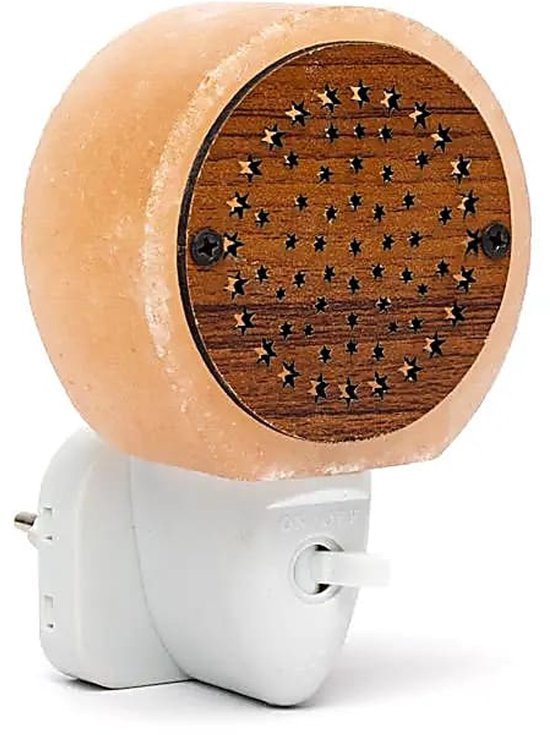 Zoutlamp nachtlampje sterren – 11,5 cm x 5,5 cm