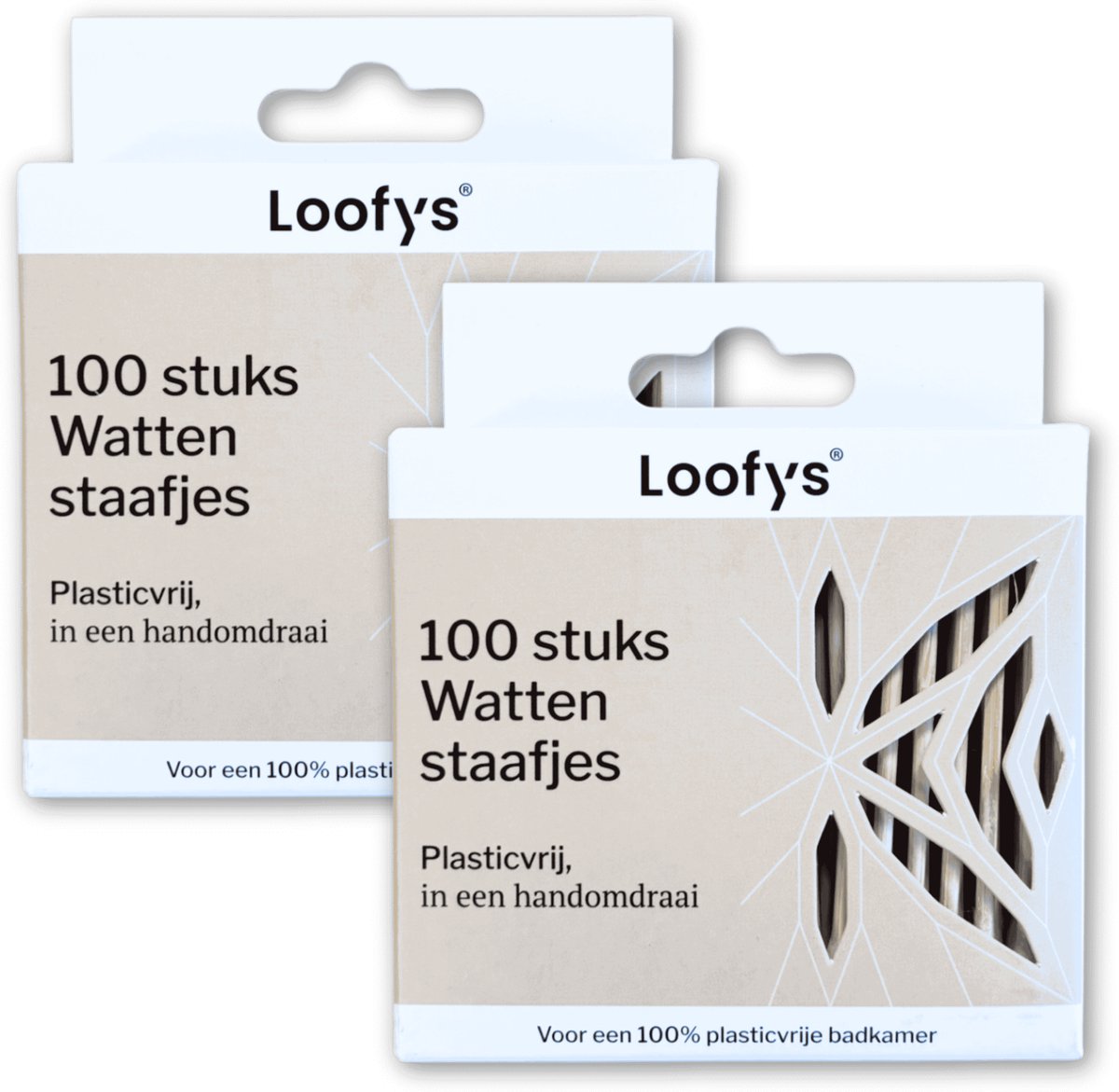 Loofys Bamboe Wattenstaafjes - Plasticvrij & Biologisch Afbreekbaar - Met Biologisch Katoen - Duurzame Wattenstaafjes - 200 stuks