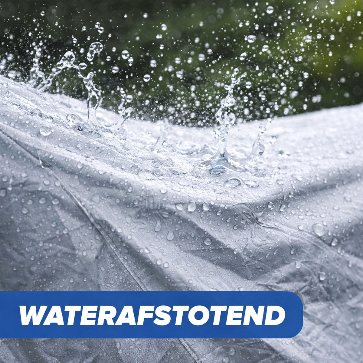 Motorhoes / Scooterhoes XL – Waterafstotend – Beschermhoes tegen Regen & Vuil – 246×104×127 cm – Zilvergrijs – foto 5