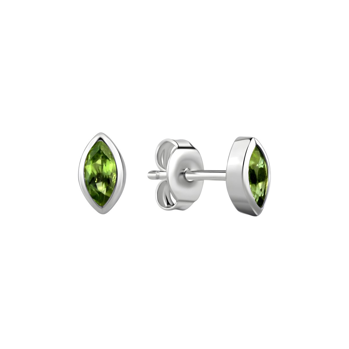 Celesta Ohrstecker 925/- Sterling Silber rhodiniert Peridot