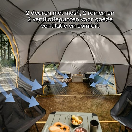 Naturehike KOTA 6 - 6 persoons tent - 75D 3000MM - Waterdicht - 4 seizoenen familietent - Kampeertent - Glamping tent - Hoge koepeltent - Outdoor van Naturehike — afbeelding 5