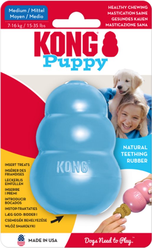 KONG Puppy Speelgoed - Rubber - 8.64 cm - Willekeurige Kleur - M