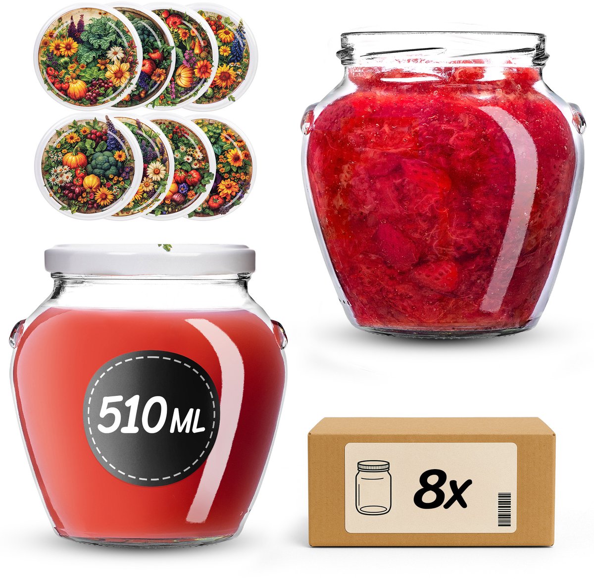 KADAX Amphorapot 82 mm 510 ml + deksel 82 mm ZY0000