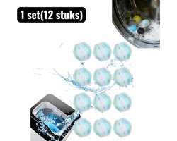12 stuks - Wasbollen - Anti-Kluwen Pluisbal Wasballen - Nylon Wasmachine Ballen voor Hondenhaar, Pluisjes en Diepere Reiniging - Herbruikbare Drogerballen Alternatief - Groen