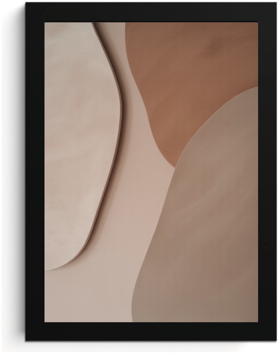 Abstracte Vormen Fotolijst A4, Minimalistische Wall Art Print, Moderne Kunst, Hoge Resolutie, MDF frame met acrylglas, Wall Art, Foto