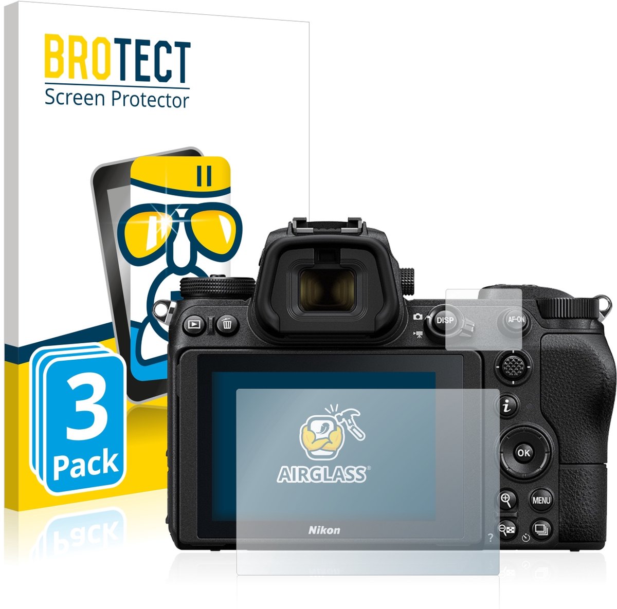Screenprotector 3 Stuks voor Nikon Z 6 / Z 7 Beschermglas transparant