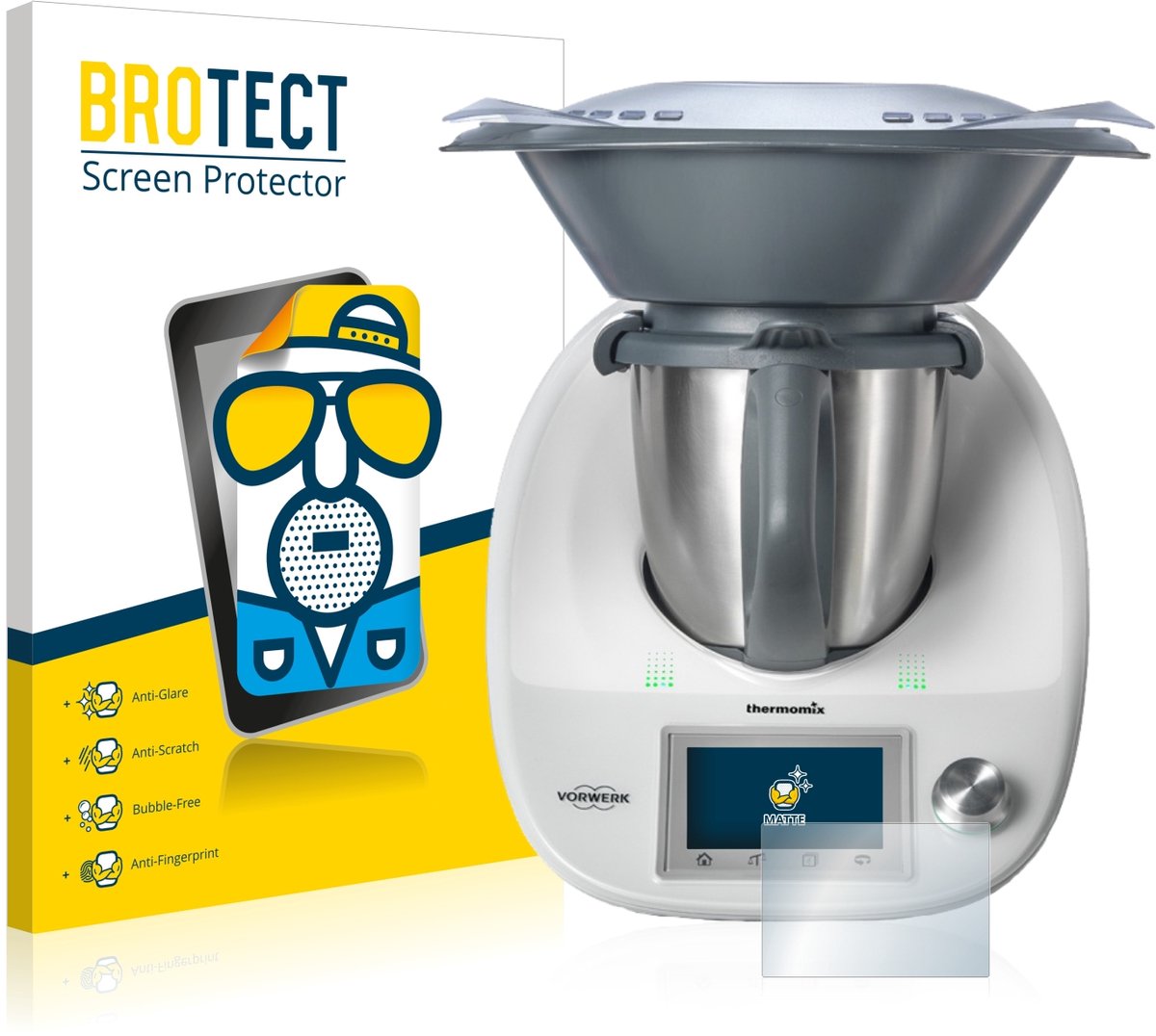 BROTECT - Screenprotector voor Vorwerk Bimby TM5 - Folie Beschermfolie matte 2 Stuks