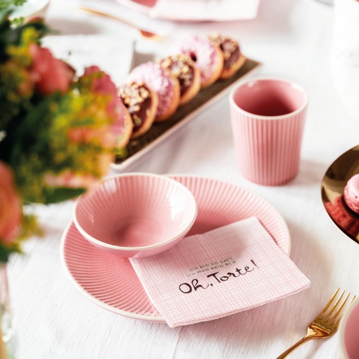 Papieren Servetten met Spreuk en Stippen 20 Stuks 12,5 x 12,5 cm