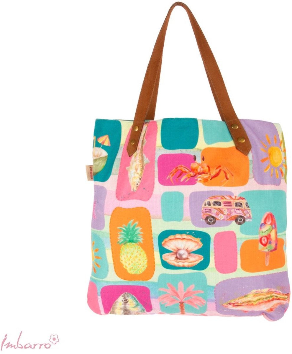 Imbarro - Shopper - Tas - Strandtas - Summer Breeze - 100% Katoen - 45x45cm