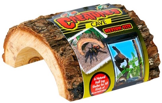 Zoo Med Creatures Cave Medium 12 cm houten schuilplaats voor ongewervelden in terrarium