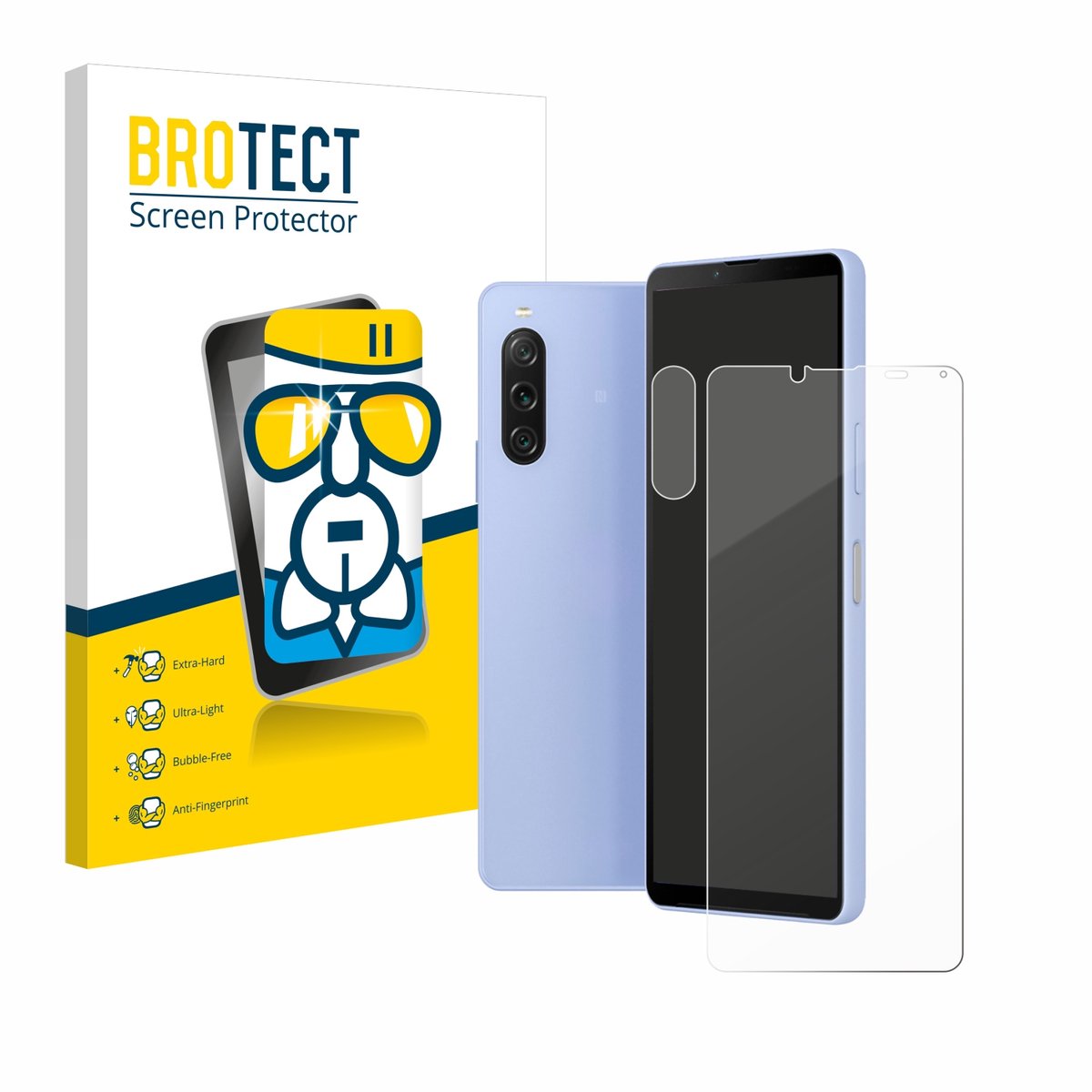Screenprotector voor Sony Xperia 10 V (Voor+Camera) Beschermglas transparant