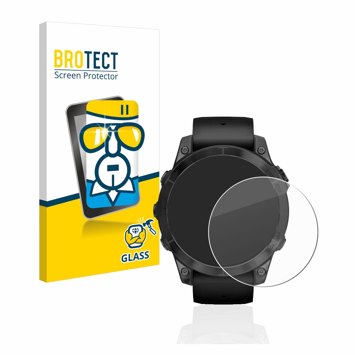 BROTECT - Glas Screenprotector voor Garmin Epix Pro (Gen 2) (47 mm) - Gehard Beschermglas 9H