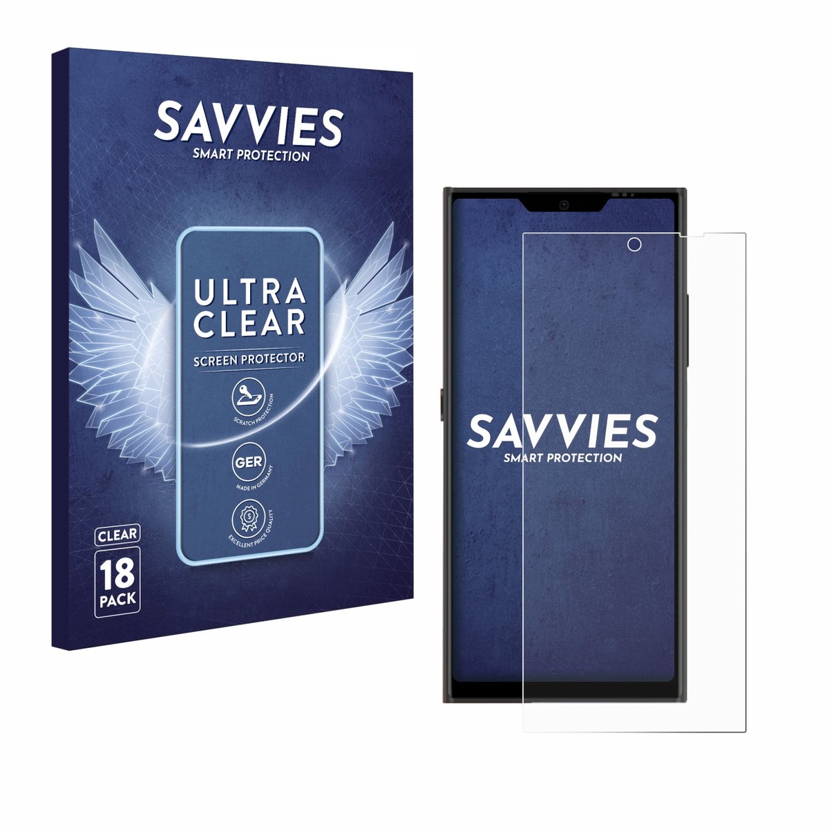 Savvies - Screenprotector voor Jolla Phone - Folie Beschermfolie transparant 18 Stuks