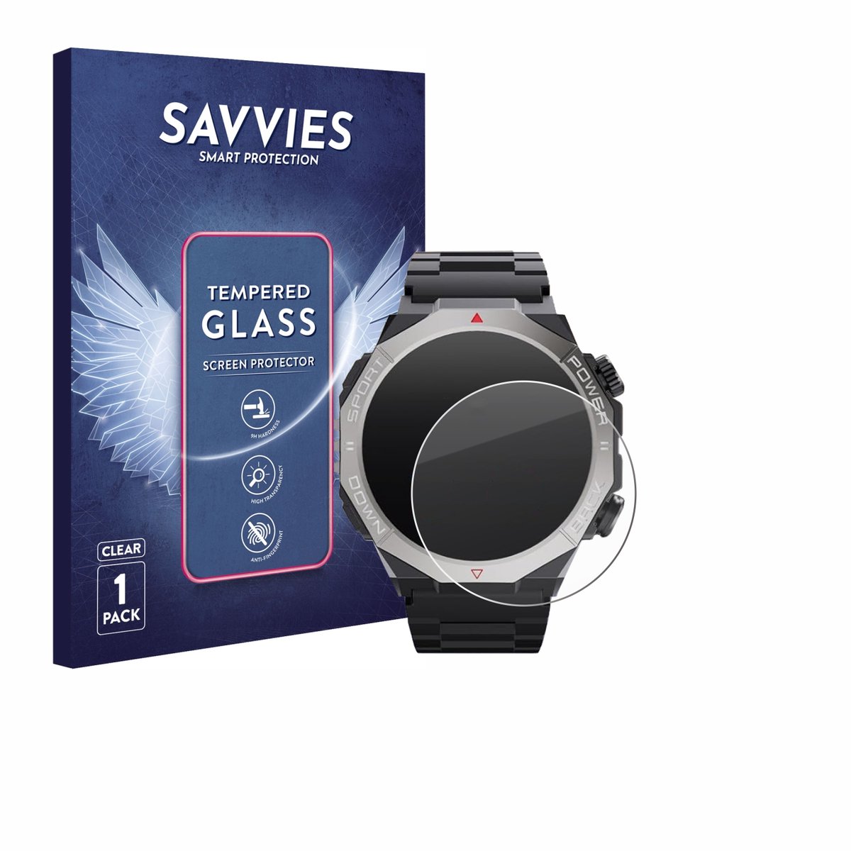 Savvies - Glas Screenprotector voor Ddidbi S10 1.39" - Gehard Beschermglas 9H