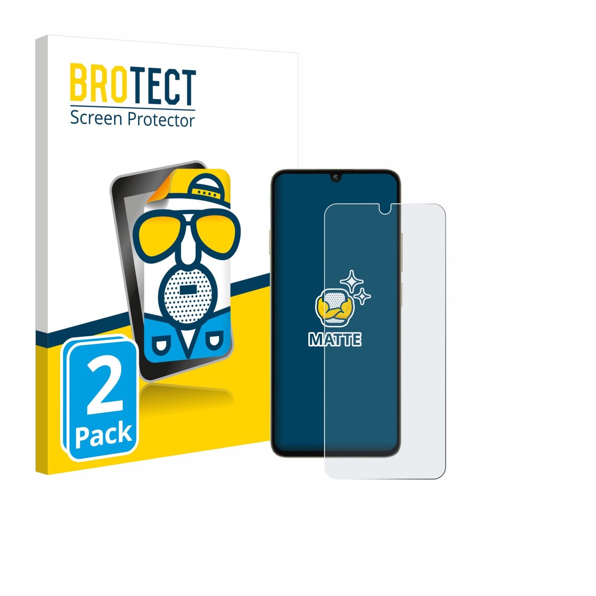 BROTECT - Screenprotector voor Oukitel C59 Pro - Folie Beschermfolie matte 2 Stuks