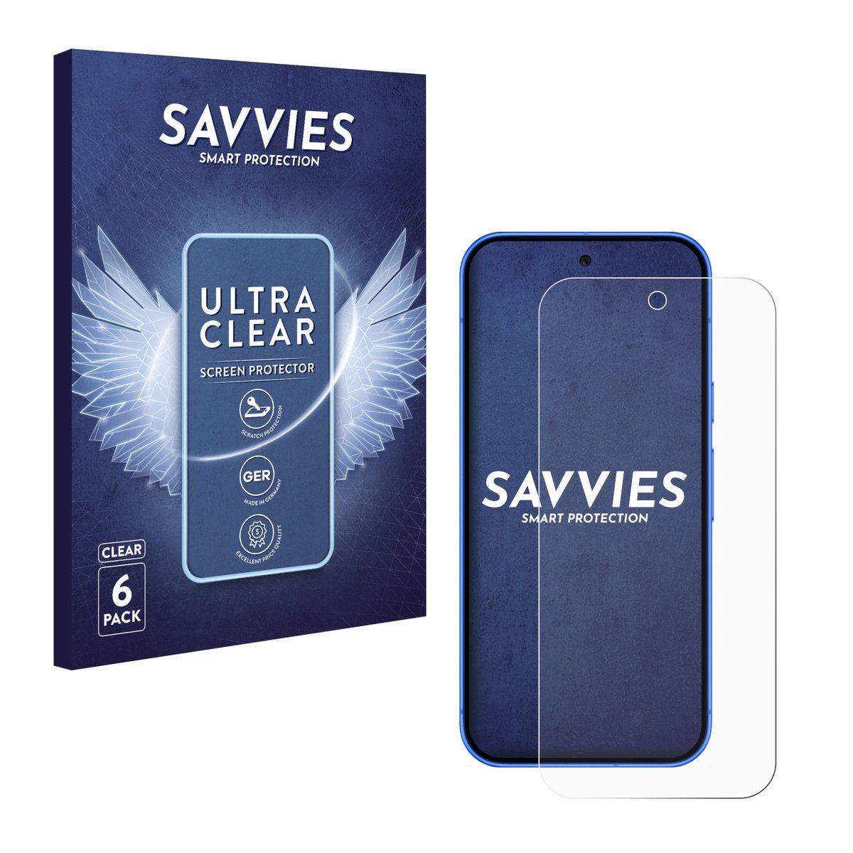Savvies - Screenprotector voor Google Pixel 10 - Folie Beschermfolie transparant 6 Stuks