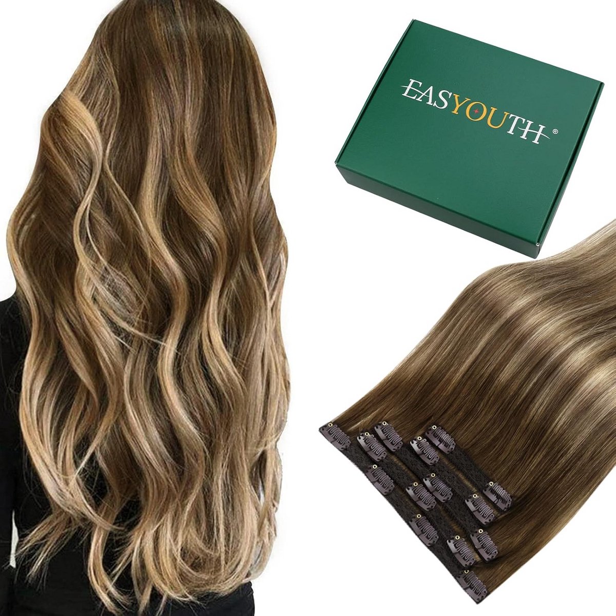 Echt Haar Extensions Tape-In 50 cm - Balayage Highlights voor Volume en Lengte