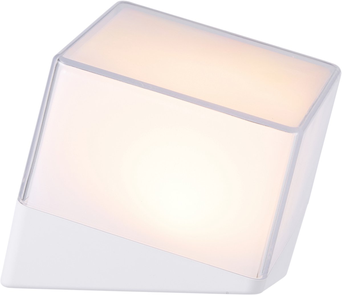 Lighto | Oplaadbare Nachtlamp Wit | Integrated LED Fitting | Ø 12,9 cm | 1-lichtpunten