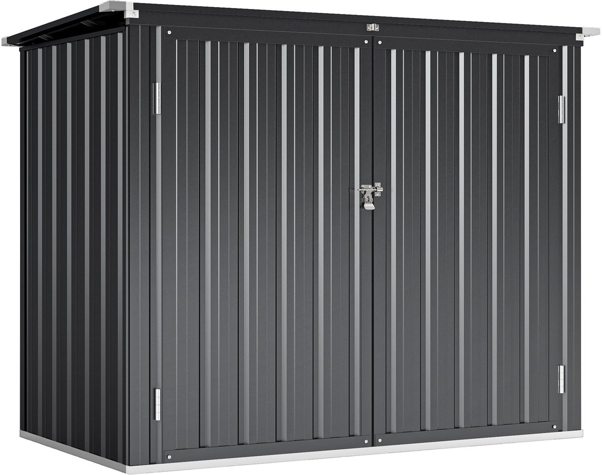 Kliko ombouw - UV-bestendig - Container - Berging - 2 Afvalbakken - Kunststof - Weerbestendig - Donkergrijs