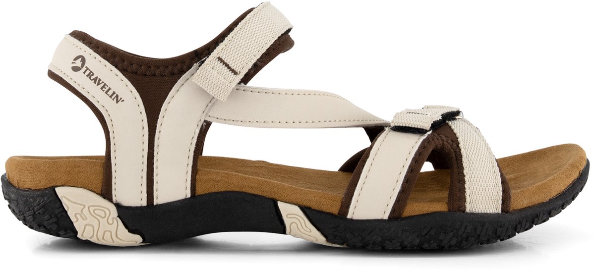 Travelin’ Hasle Dames Wandelsandalen Gebroken Creme