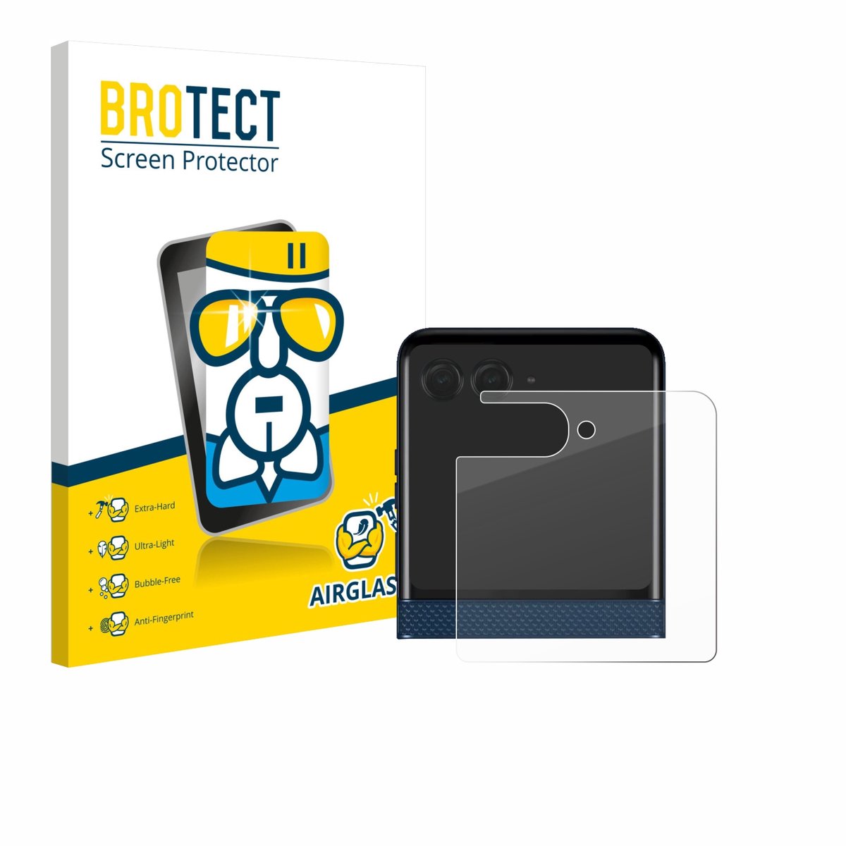 Screenprotector voor Motorola Razr 60 (Achterdisplay) Beschermglas transparant