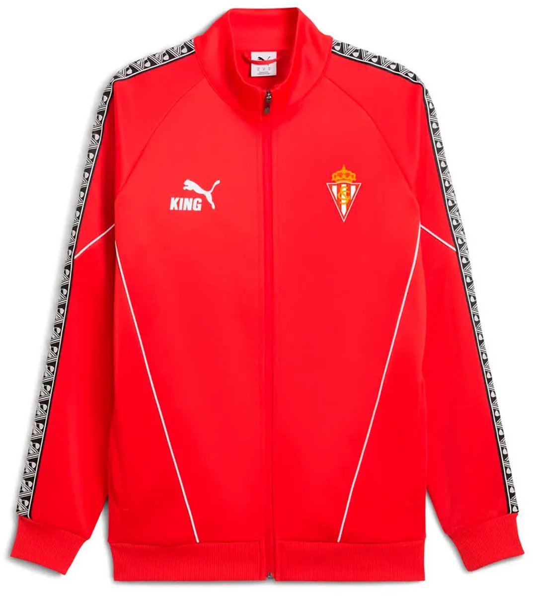 1073x1200.jpg Puma Sporting Gijón Teamking Trainingsjack Rood M Man - Afbeelding 1