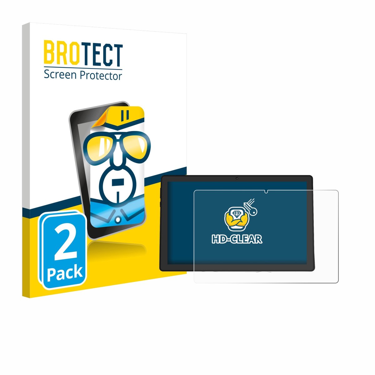 BROTECT - Screenprotector voor Whitedeer A10PRO - Folie Beschermfolie transparant 2 Stuks