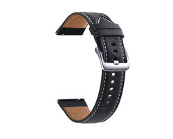 New Age Devi - Leren bandje - Zwart - geschikt voor Garmin Venu 2s / 3s / 4 (41mm) / Vivoactive 4s / Forerunner 255s / 265s - Huawei Watch GT 5 Pro - 42mm / GT 6 / GT 5 / GT 4 - 41mm