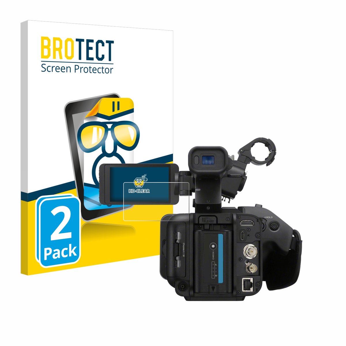 BROTECT - Screenprotector voor Sony PXW-Z200 - Folie Beschermfolie transparant 2 Stuks