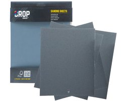 CROP Waterproof Schuurpapier P1000 - 4 Vellen 230x280mm - Siliciumcarbide Korrel - Nat Schuren van Autolak Verf - Professioneel Sandpaper