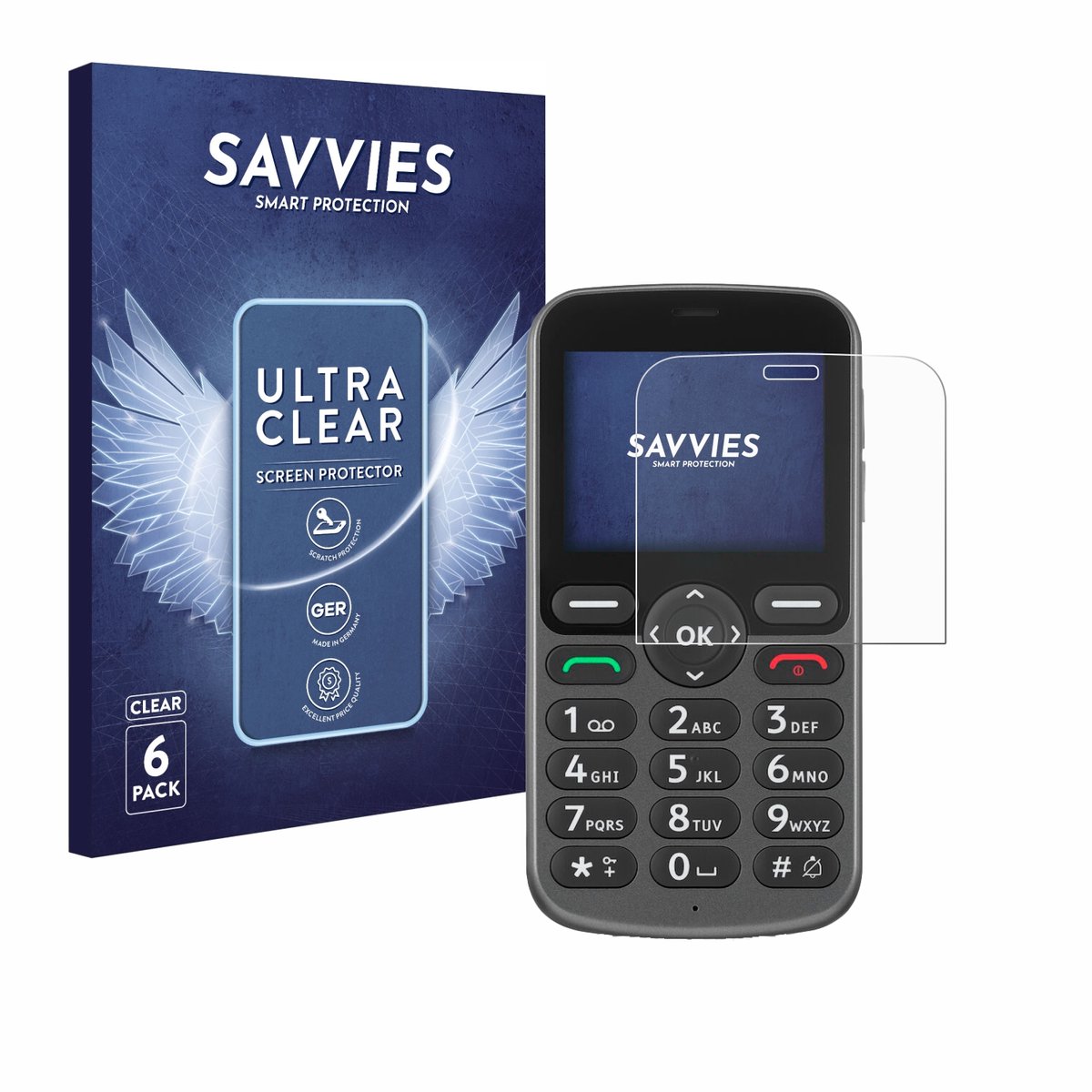 Savvies - Screenprotector voor Doro 5860 - Folie Beschermfolie transparant 6 Stuks