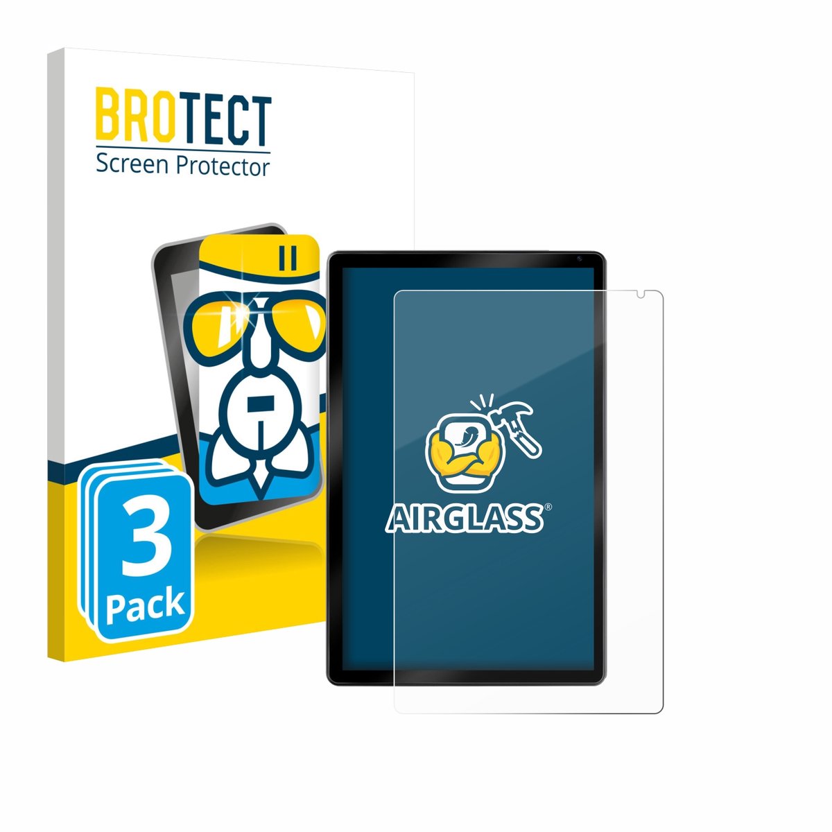 Screenprotector 3 Stuks voor Yicty C108 10.1" Beschermglas transparant