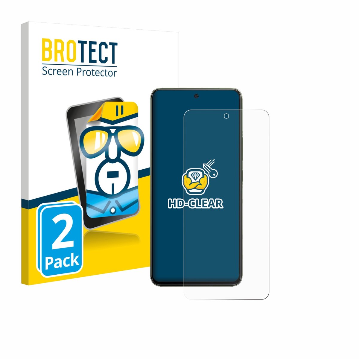 BROTECT - Screenprotector voor Vivo Y400 Pro - Folie Beschermfolie transparant 2 Stuks