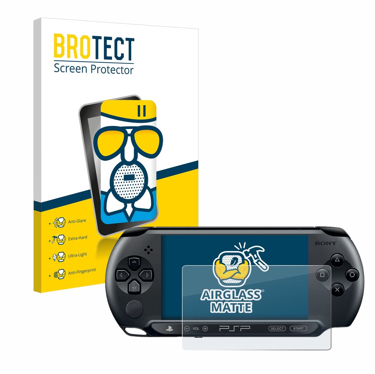 BROTECT - Screenprotector voor Sony PSP 1004 - Folie Beschermfolie Beschermglas matte
