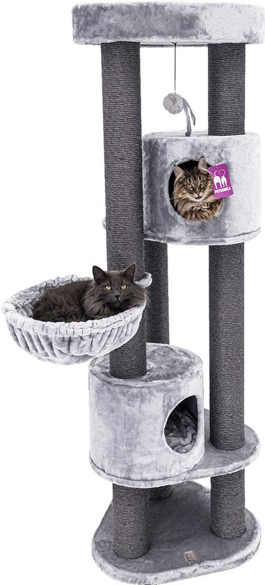 Petrebels Charlotte 180 krabpaal voor grote katten - Grijs - 180 cm - XL