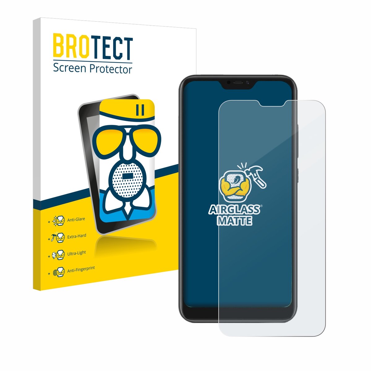 BROTECT - Screenprotector voor Xiaomi Mi A2 Lite - Folie Beschermfolie Beschermglas matte