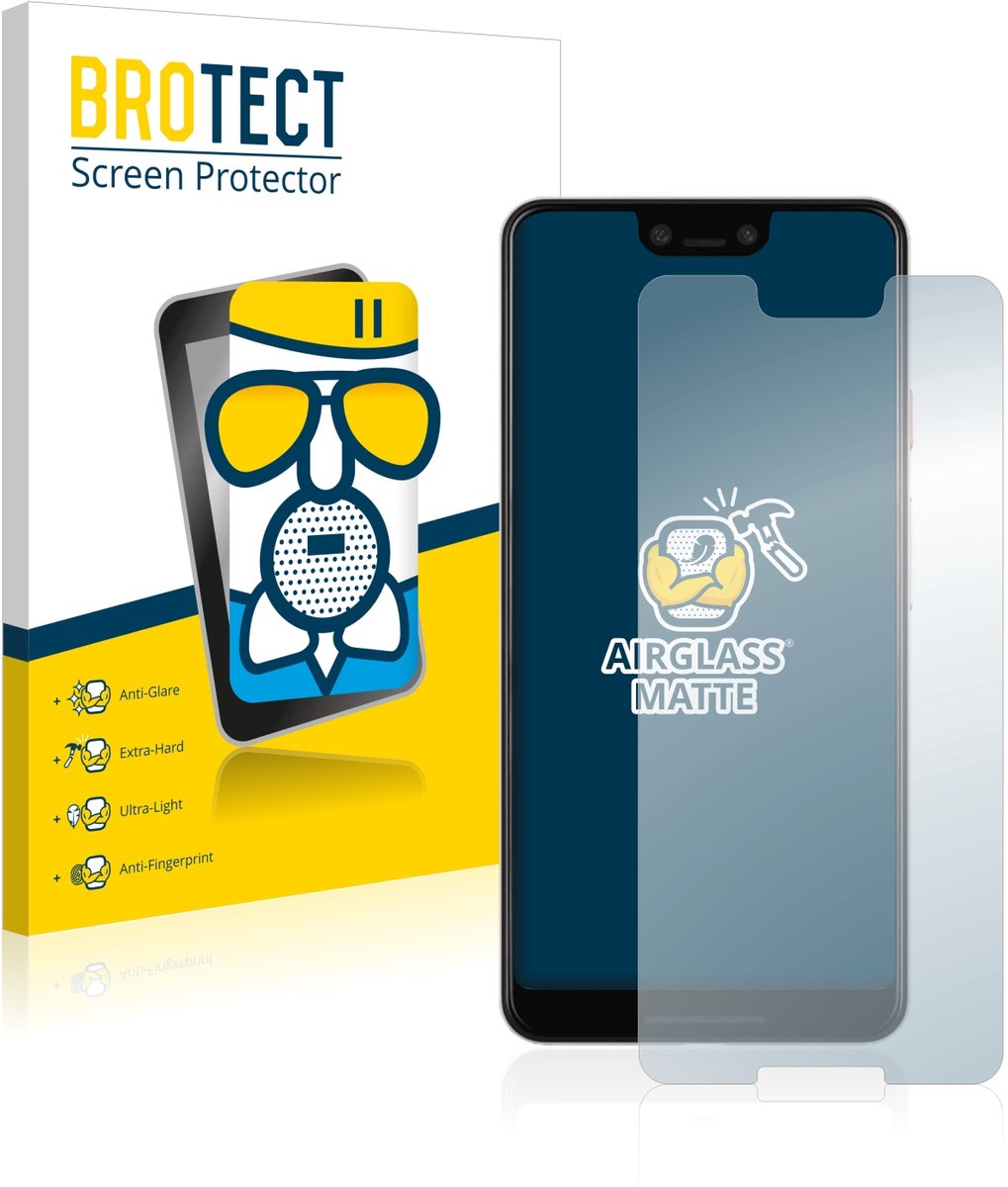 BROTECT - Screenprotector voor Google Pixel 3 XL - Folie Beschermfolie Beschermglas matte